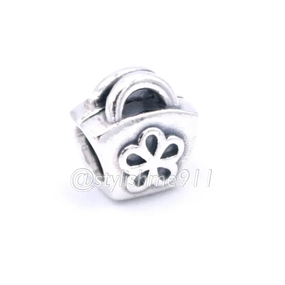 Authentic PANDORA Scalloped Purse with Pink CZ Charm - 790473PCZ